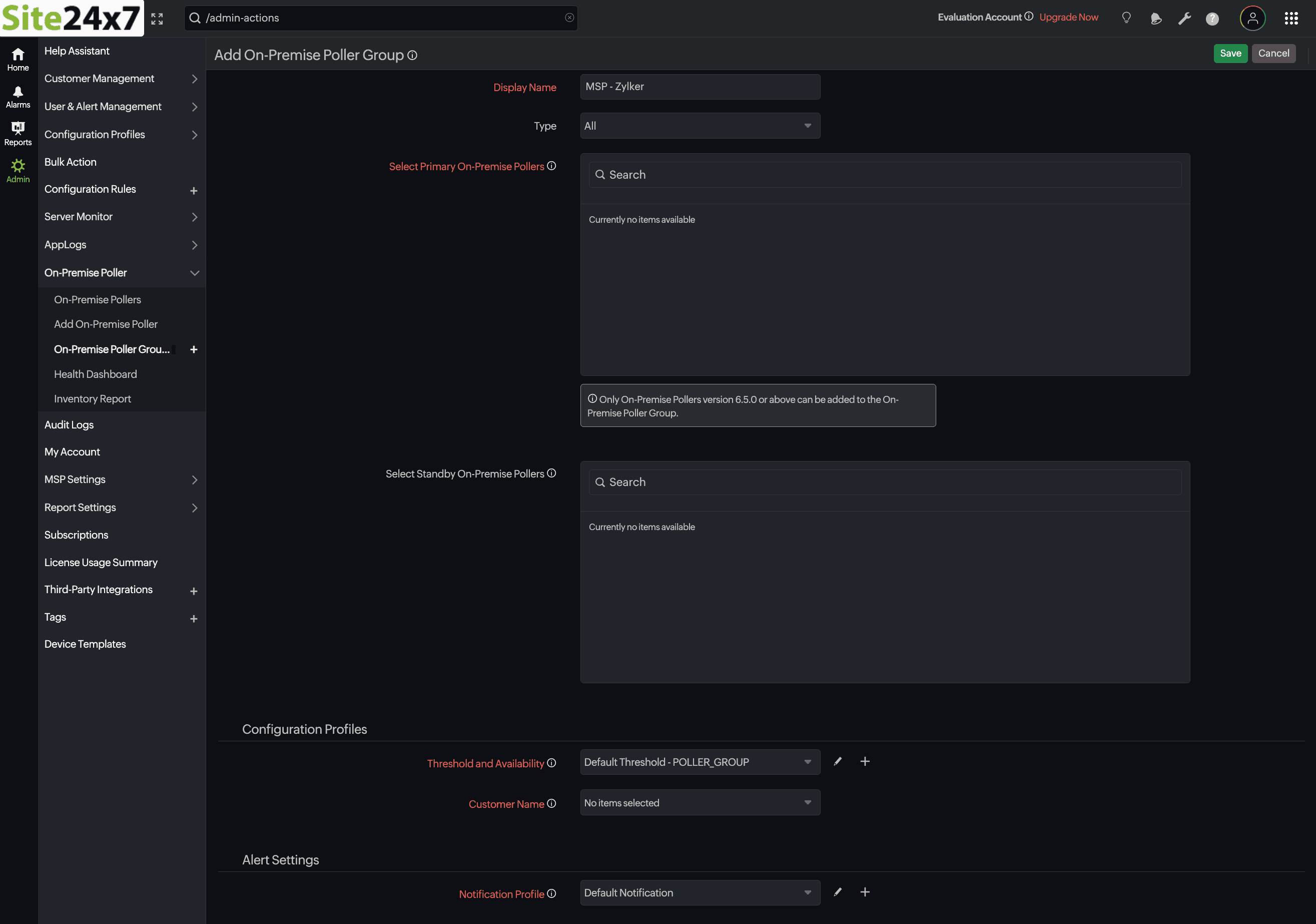 On-Premise Poller Group for MSP On-Premise Poller Group for MSP