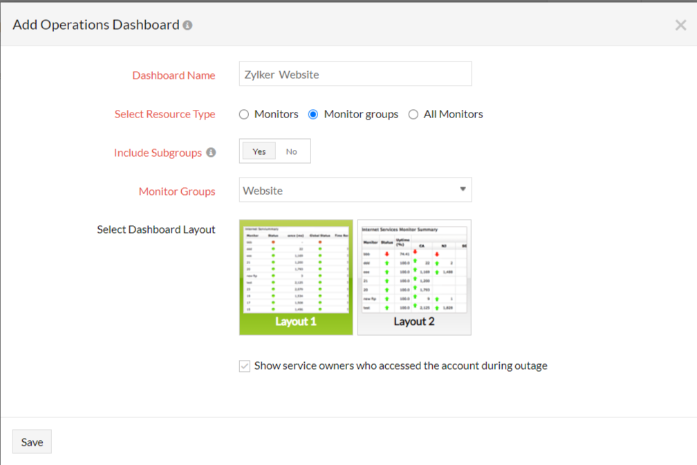 Learn how to add operations dashboard