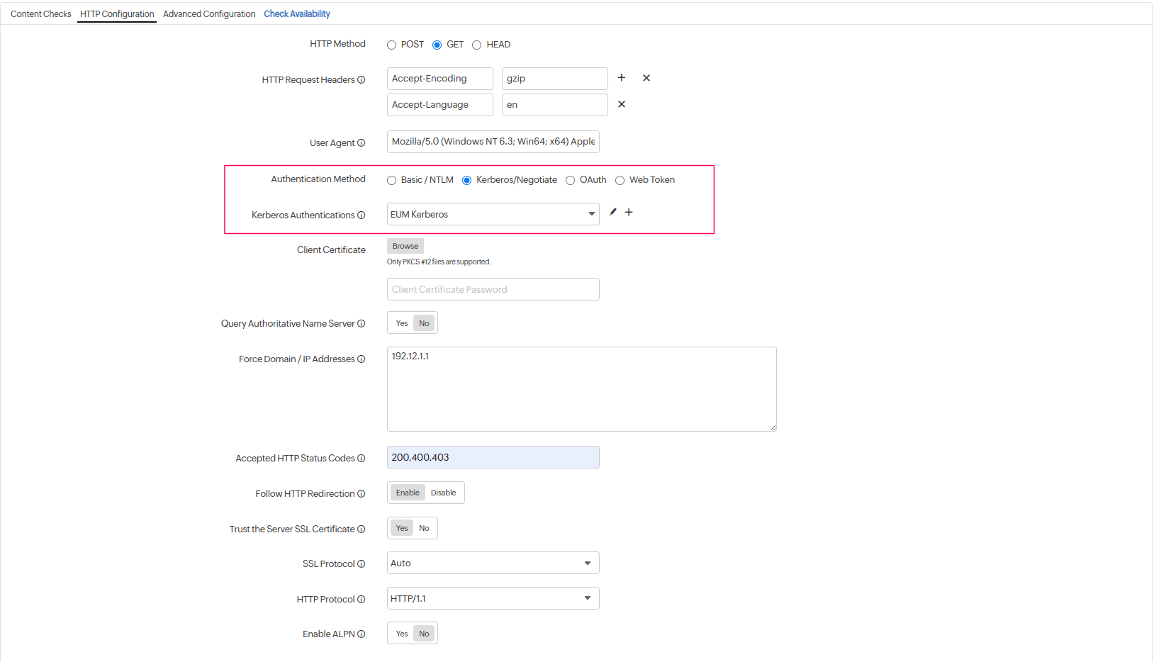 Http Configuration