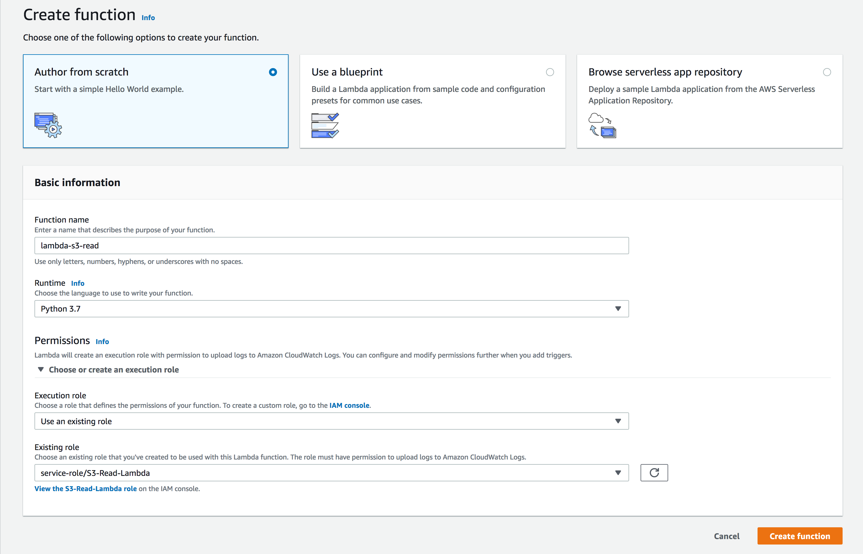 Configure Lambda