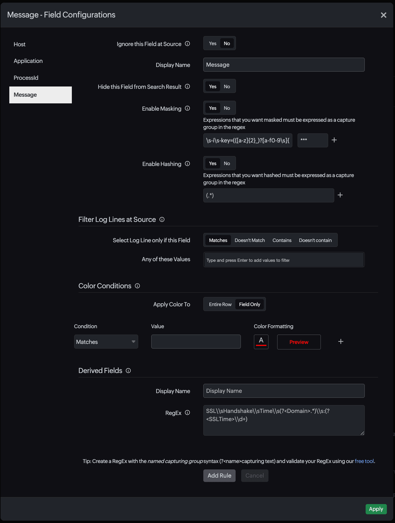 Hashing and masking Hashing and masking