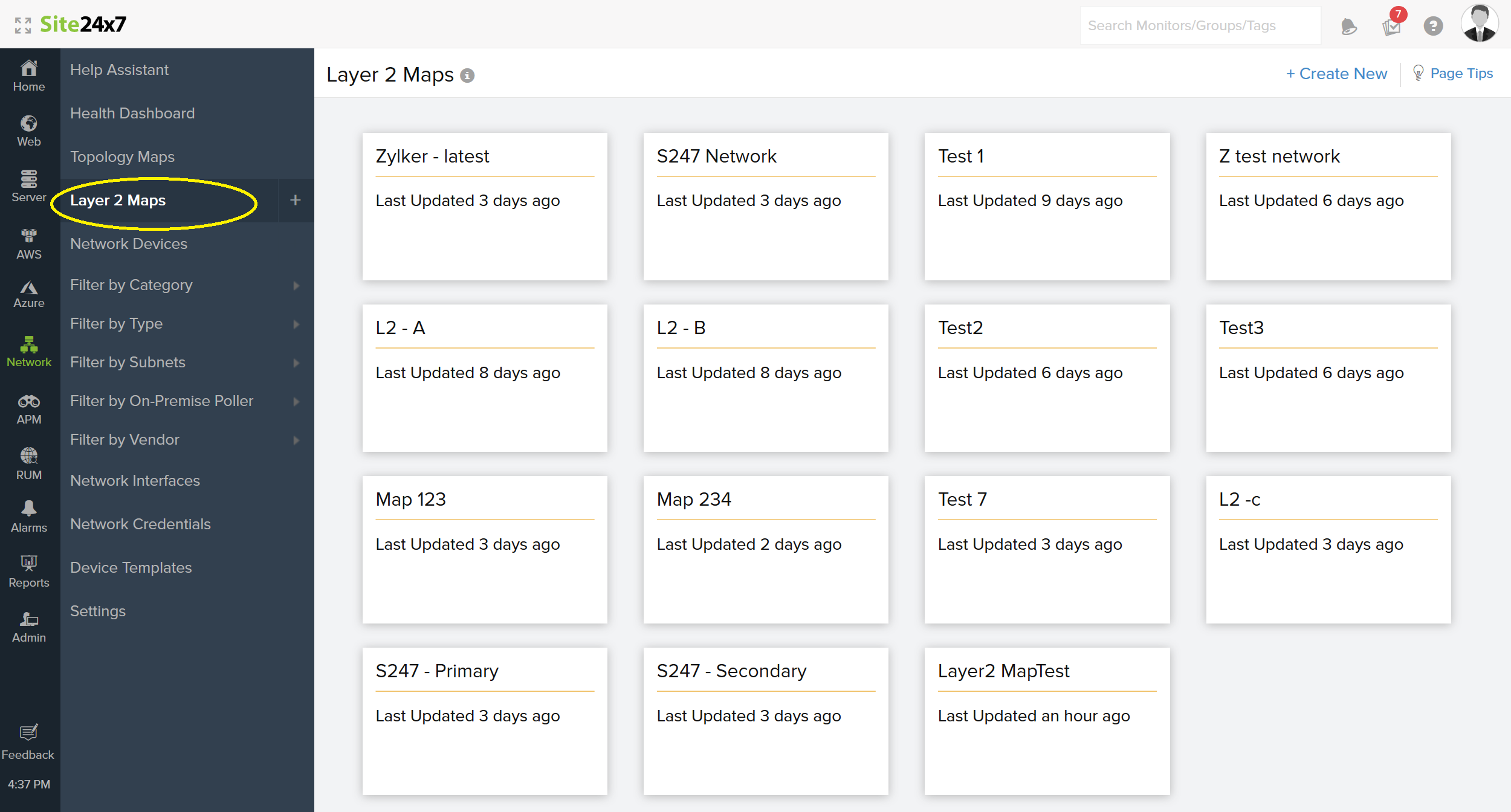 Layer 2 Maps view