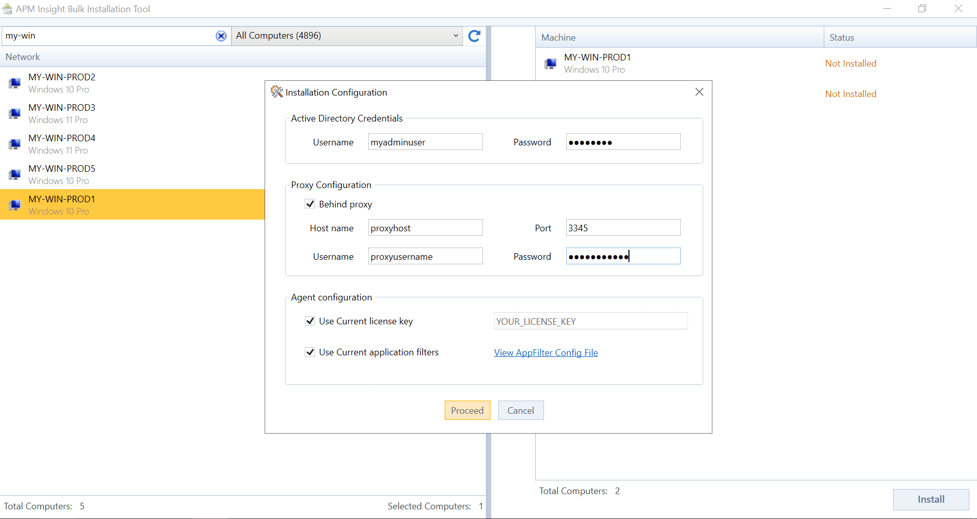 Perform configuration